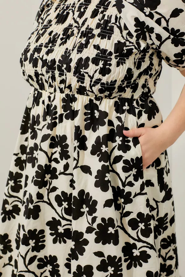 Londyn Dress in Ivory Multi- Misses and Plus (M, XL-1X, 3X)