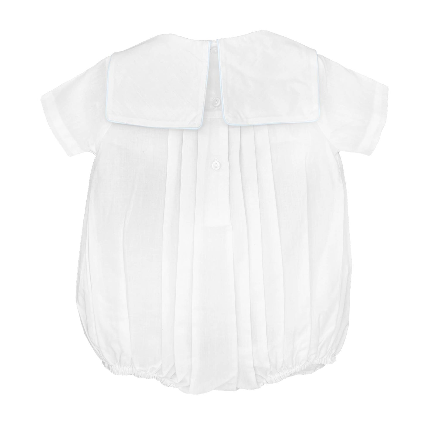 Train Romper in White- Infant Boys (Newborn)