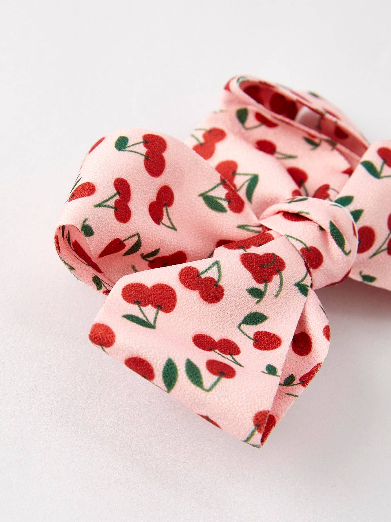 Cherry Bow Hairpin in Pink- Girls Hair Accessories