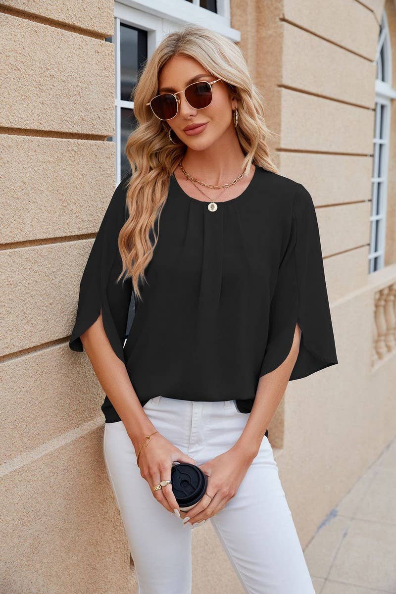 Sutton Top in Black- Misses (M,L)