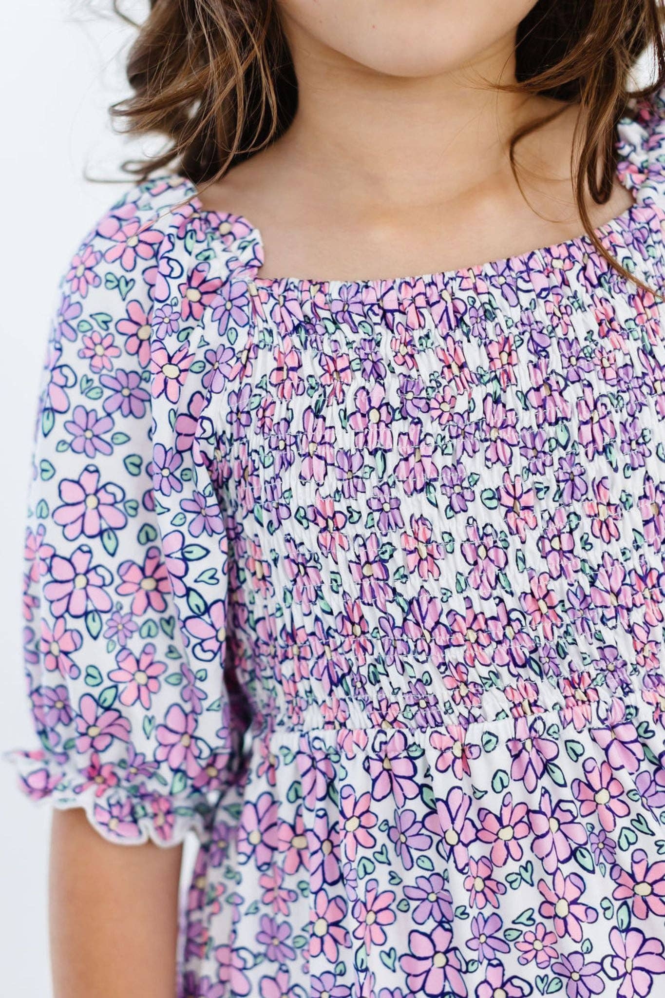 Lovely Lavender Smocked Dress in Lavender- Girls (2T-5/6)