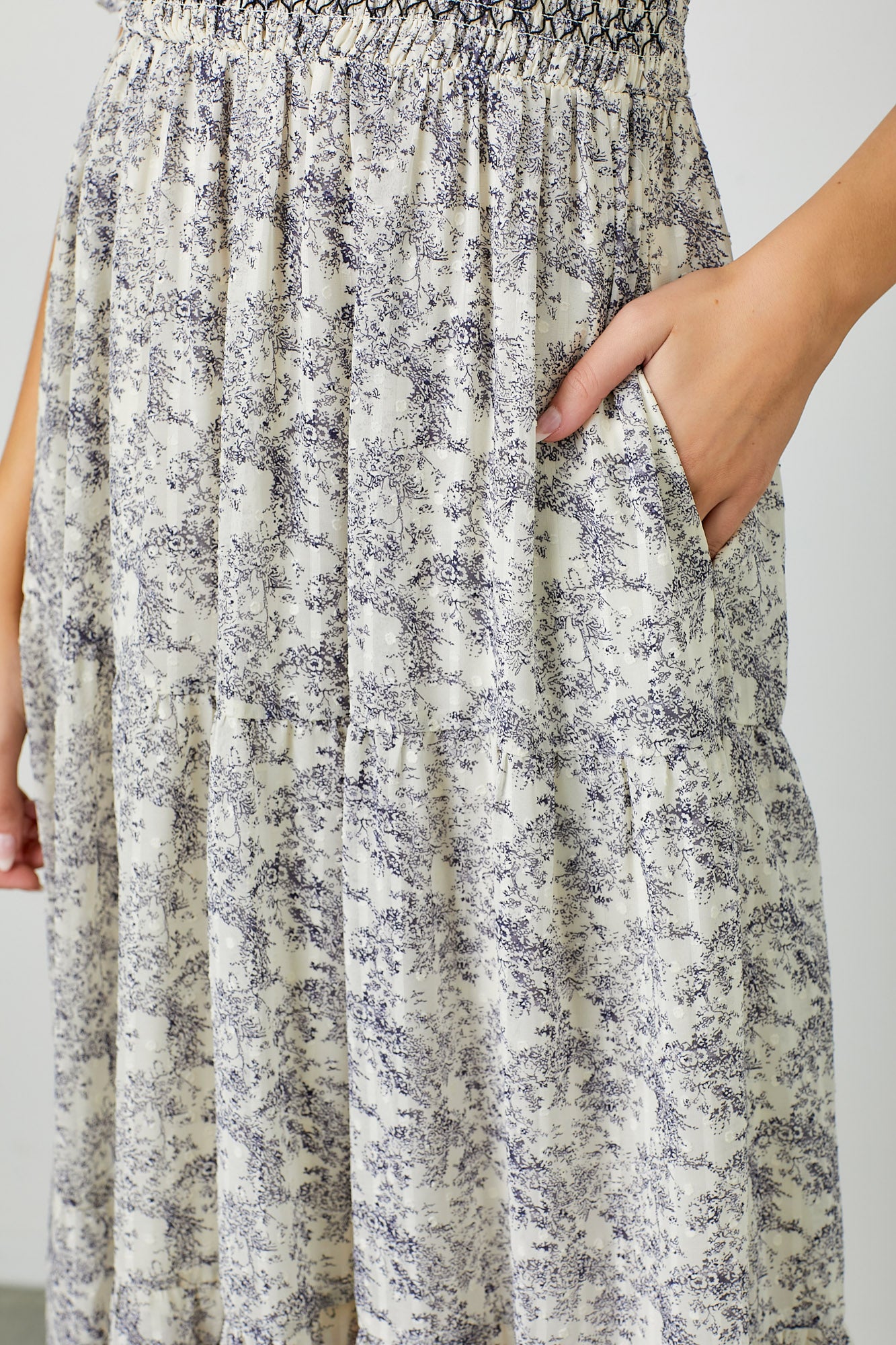Daena Dress in Navy-Plus (2X,3X)