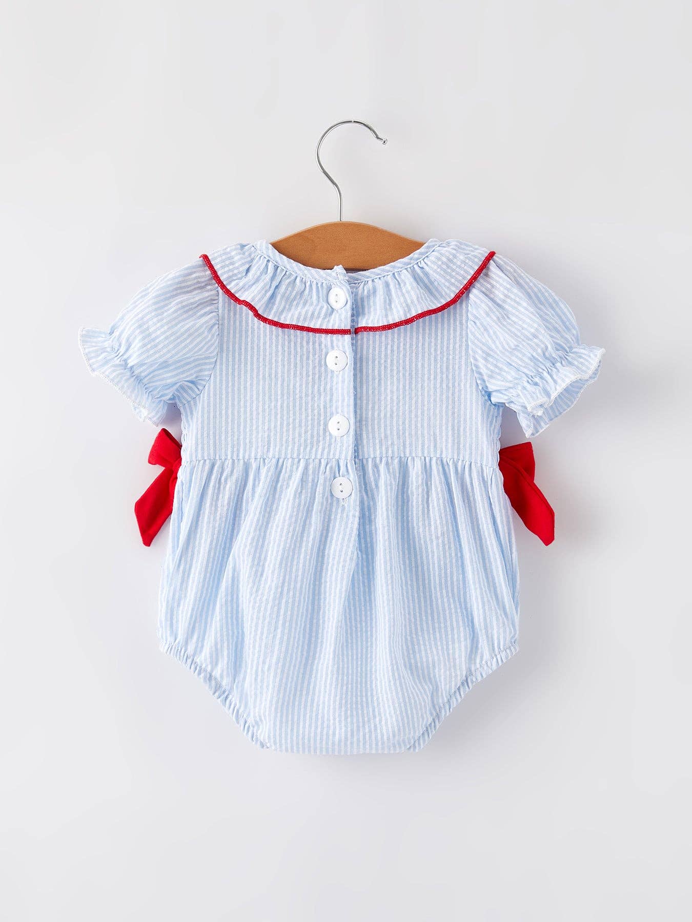 Star Romper in Blue- Infant Girls (3M-18M)