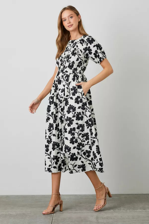 Londyn Dress in Ivory Multi- Misses and Plus (M, XL-1X, 3X)
