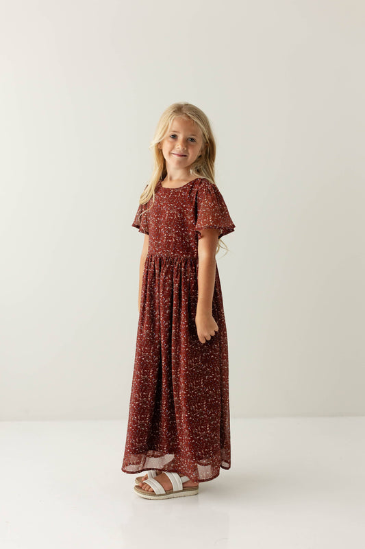 Ivonne Maxi Dress in Rust- Girls & Tween (4-16)