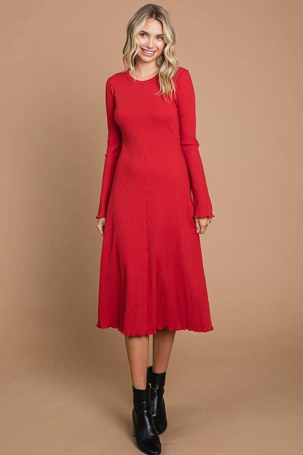 Lacey Dress in Queen Red- Misses and Plus (M,L,1X,2X)