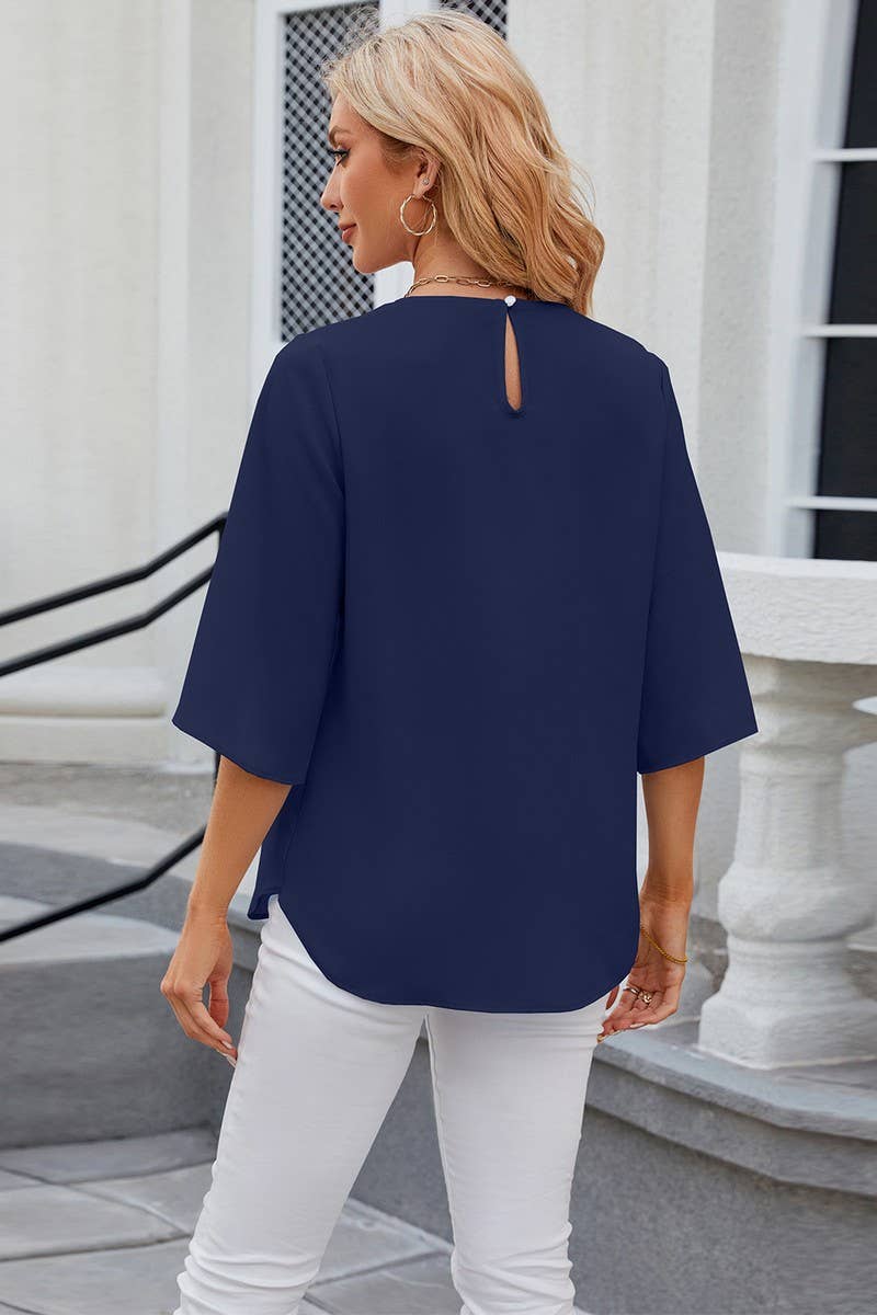 Sutton Top in Navy- Misses (S,M)
