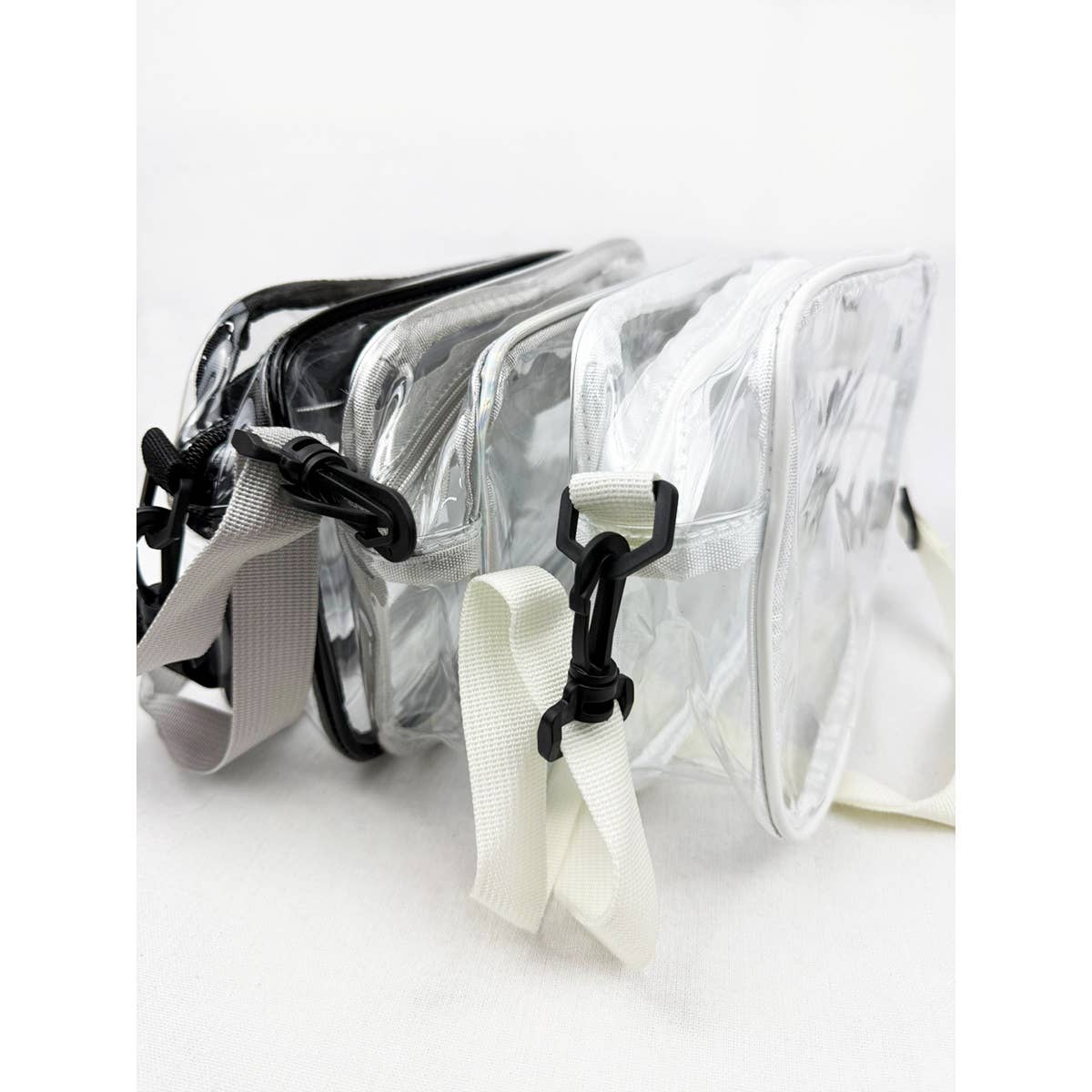 Clear Crossbody Bag in Grey