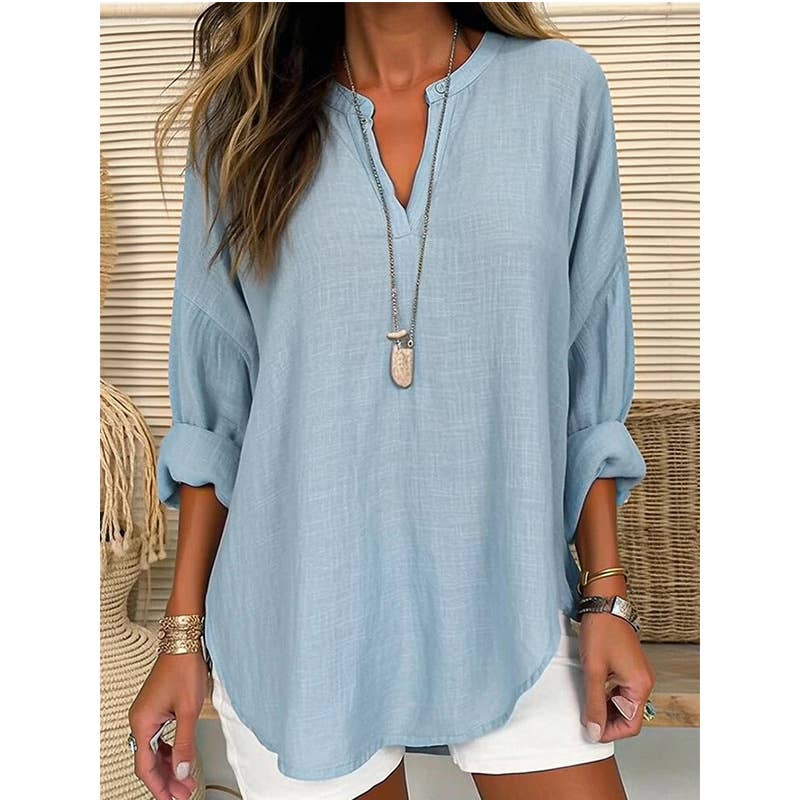 Jayce Top in Light Blue- Misses (S-XL)