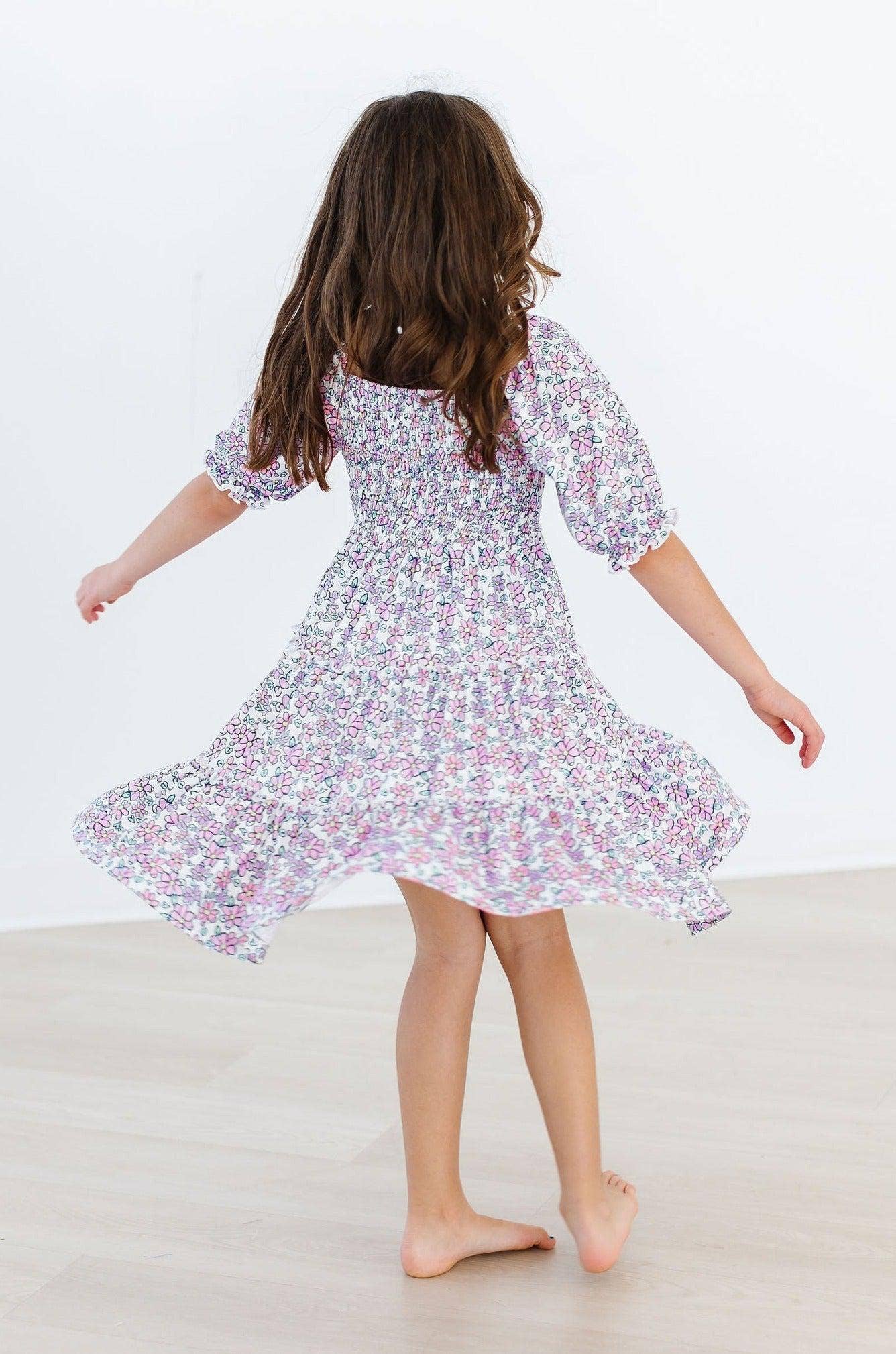 Lovely Lavender Smocked Dress in Lavender- Girls (2T-5/6)