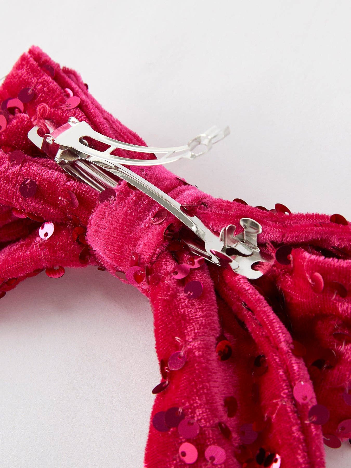 Girls Sequin Bow in Hot Pink- Accessories