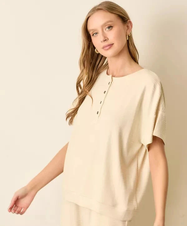 Haven Top in Beige- Misses (S-XL)