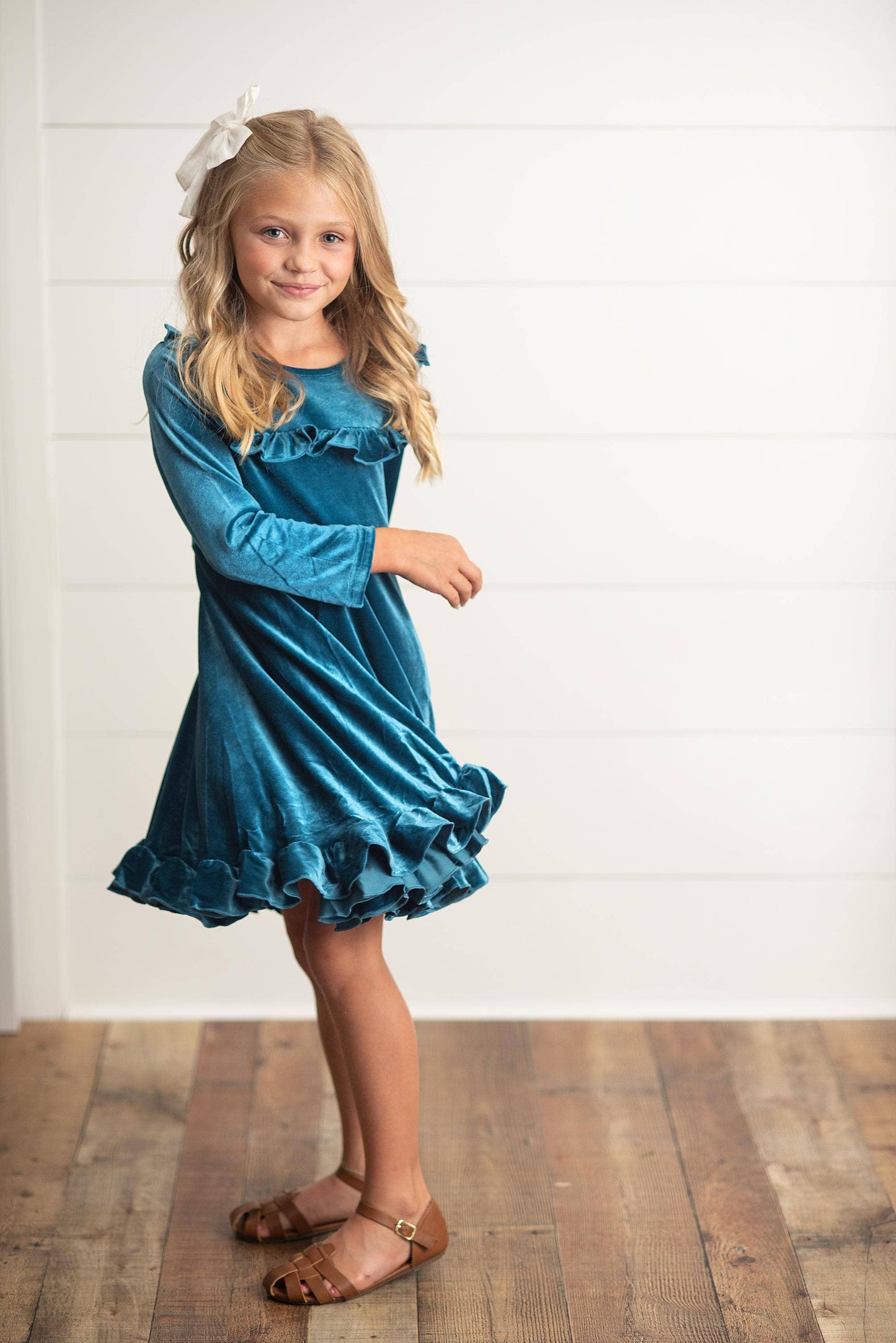 Antoinette Dress in Teal- Girls & Tween (3/4-10/12)