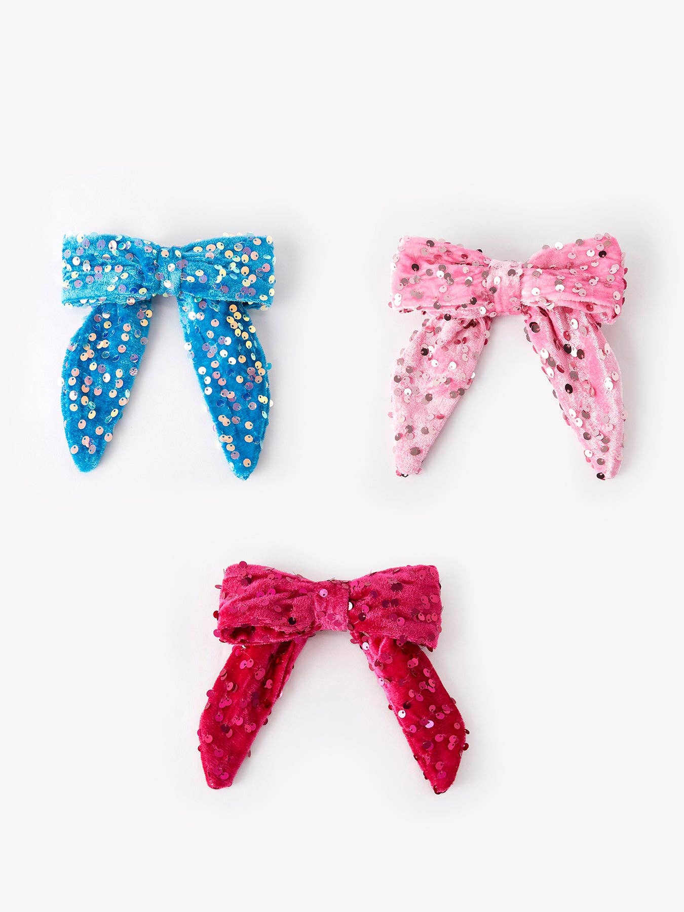 Girls Sequin Bow in Hot Pink- Accessories