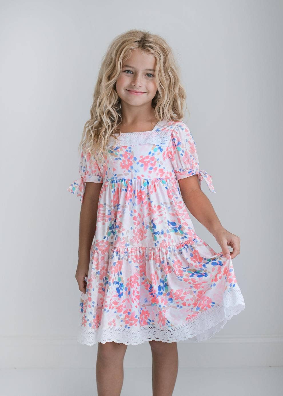 Lillie Dress in White- Girls (3/4-10/12)