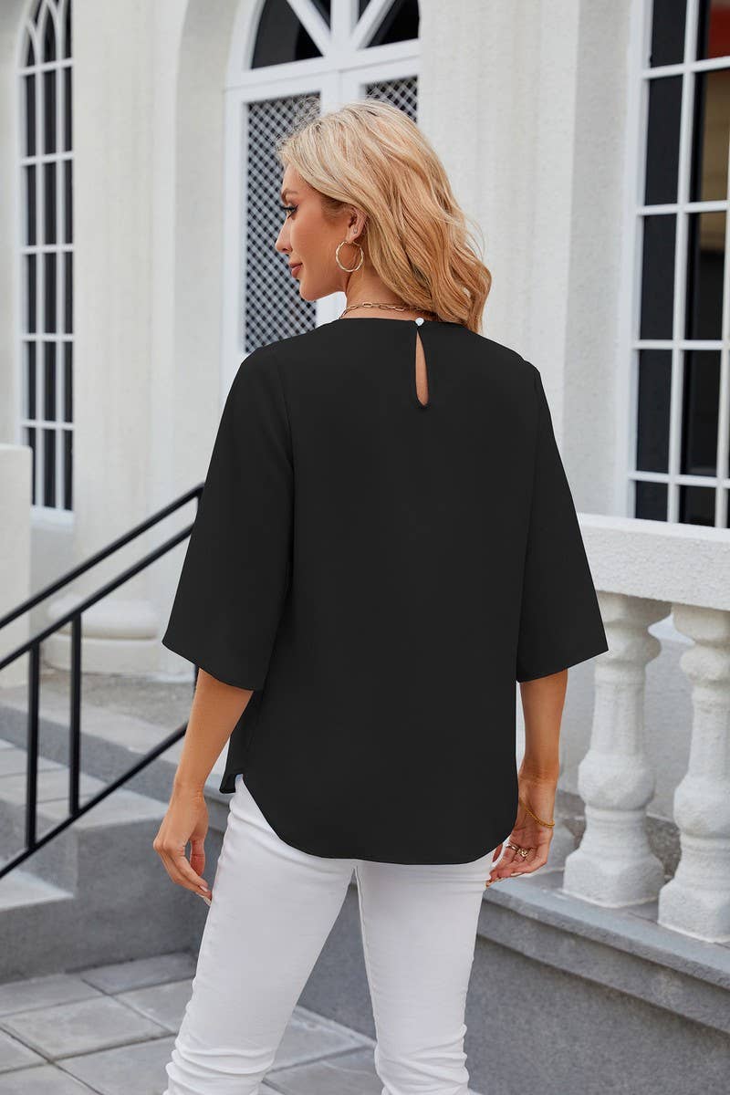 Sutton Top in Black- Misses (M,L)