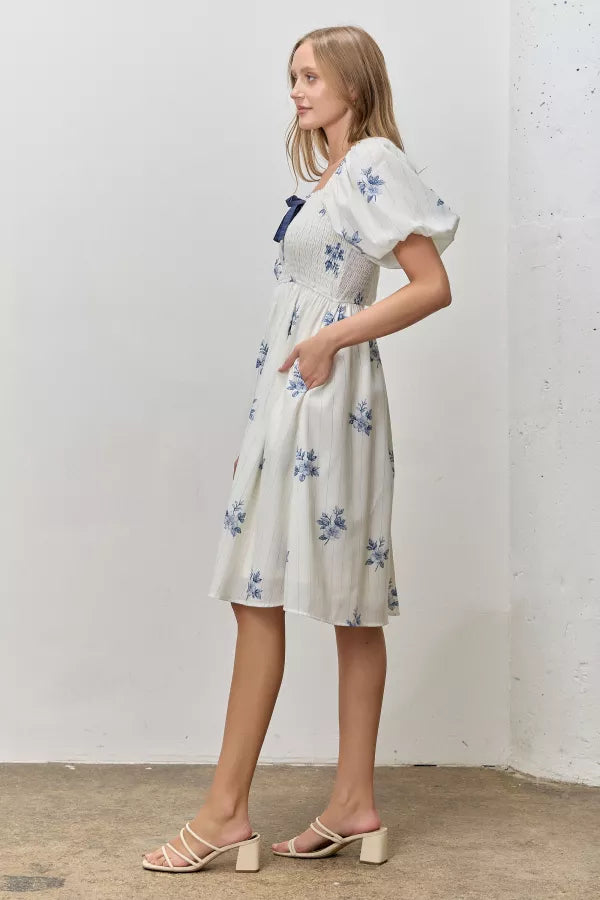 Blythe Dress in Blue Multi- Misses and Plus (S-3X)