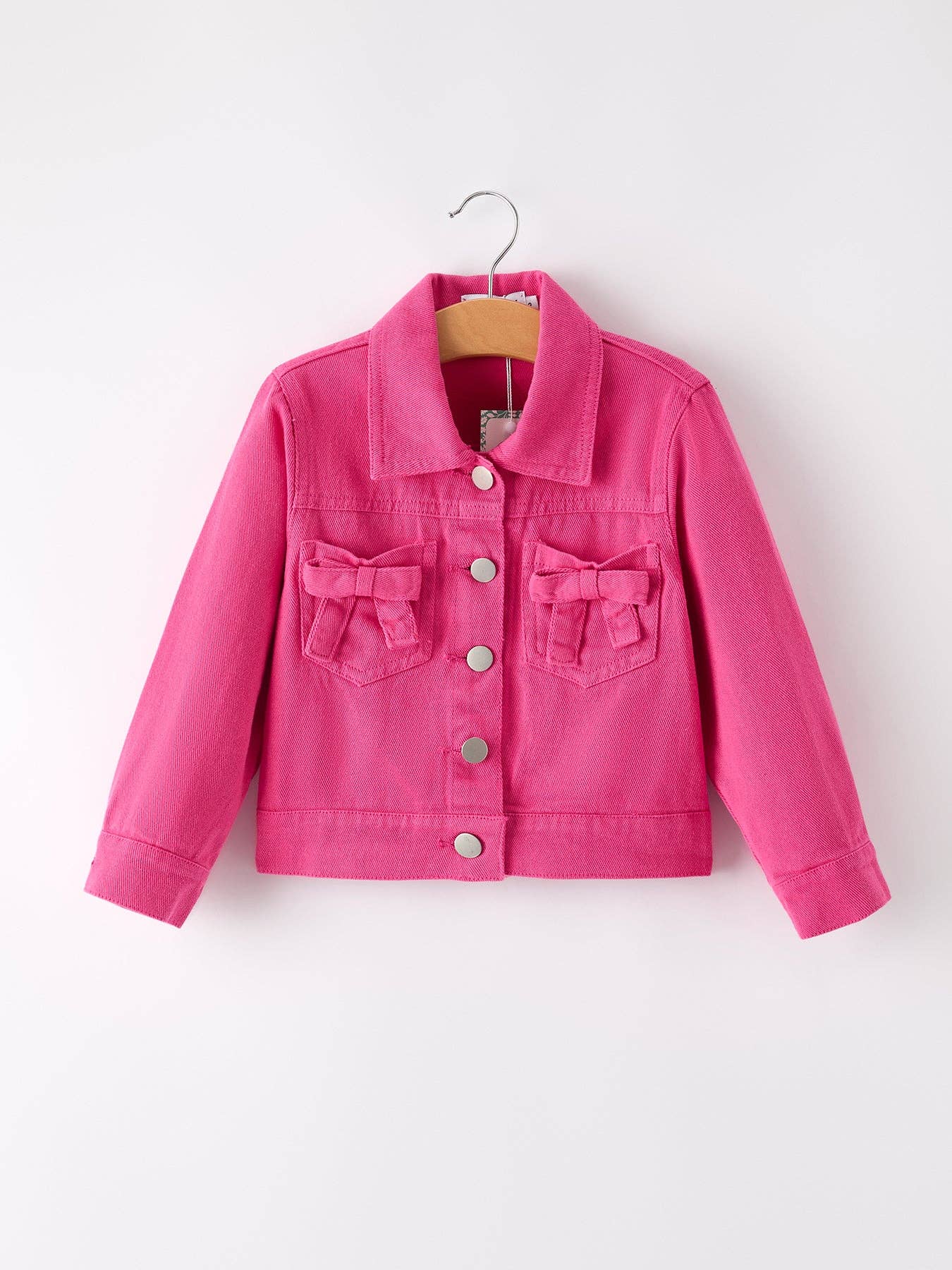 Fall Denim Jacket in Hot Pink- Girls (2-8/9)