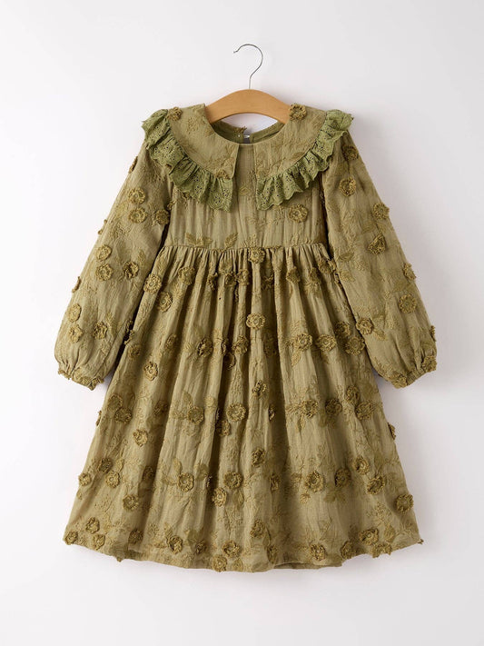Fern Dress in Green- Girls/Tween (5) *AS IS*