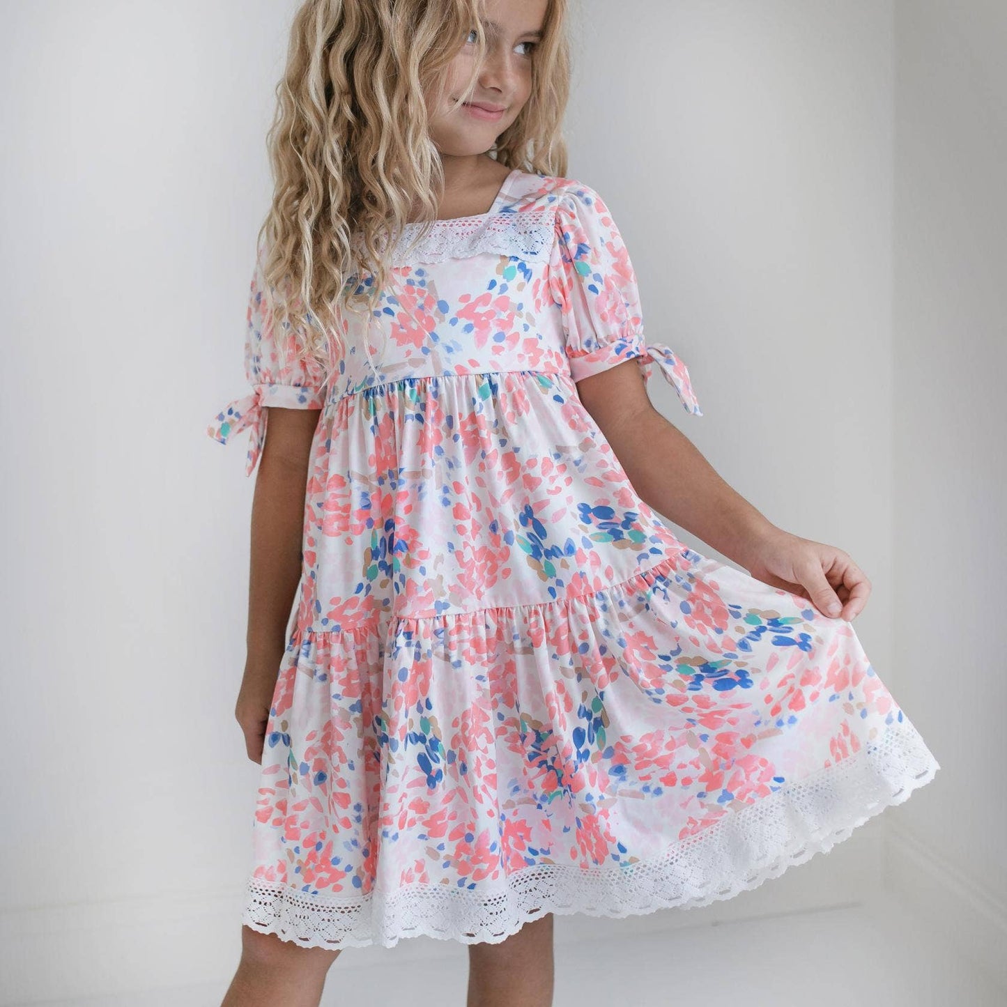 Lillie Dress in White- Girls (3/4-10/12)