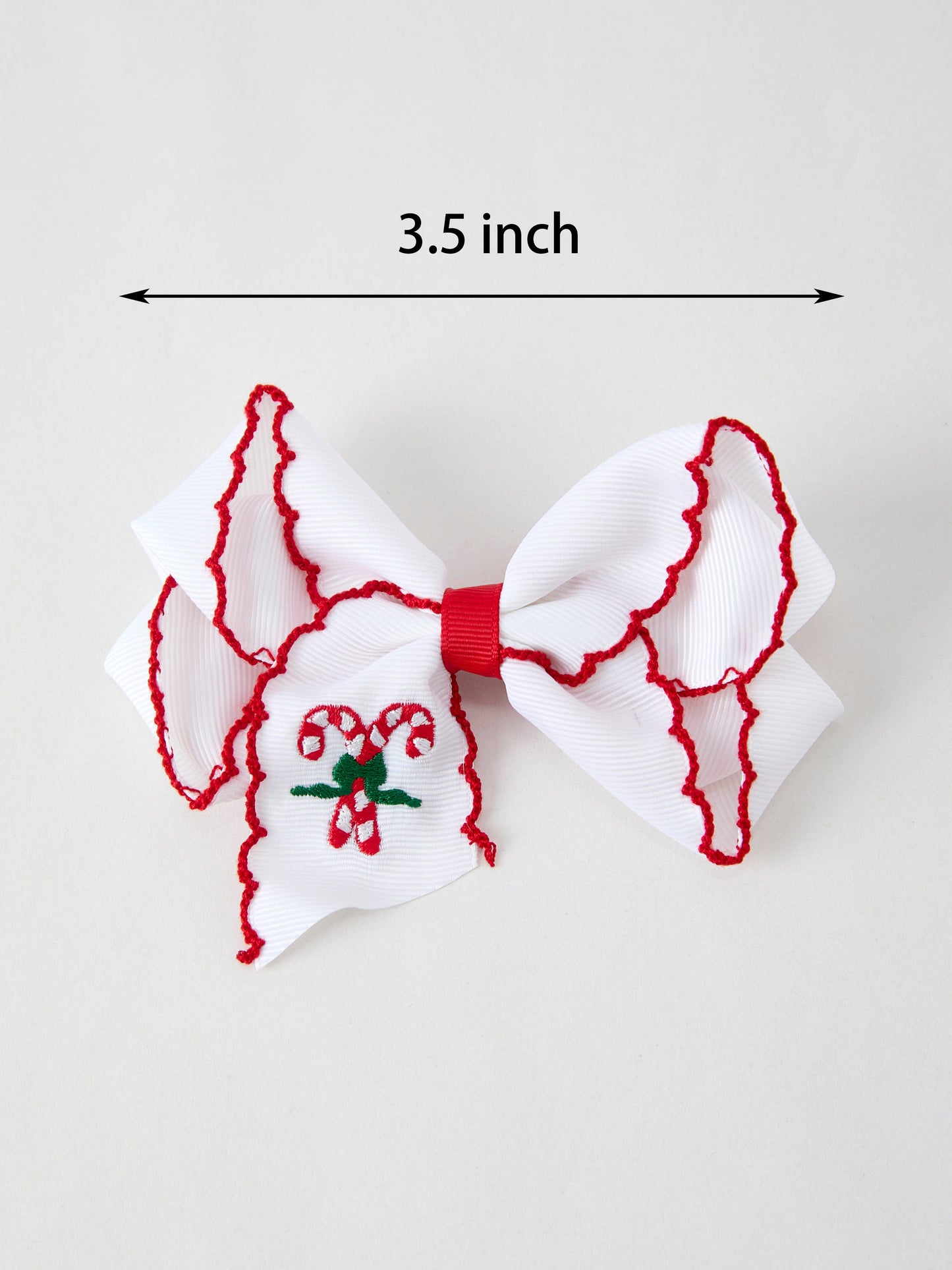 Candy Cane Bow Hair Clip- Hair Accessories