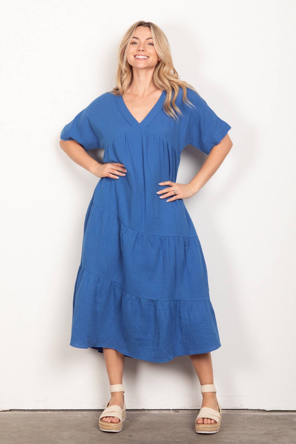 Madilyn Dress in Royal Blue- Misses (S-M)