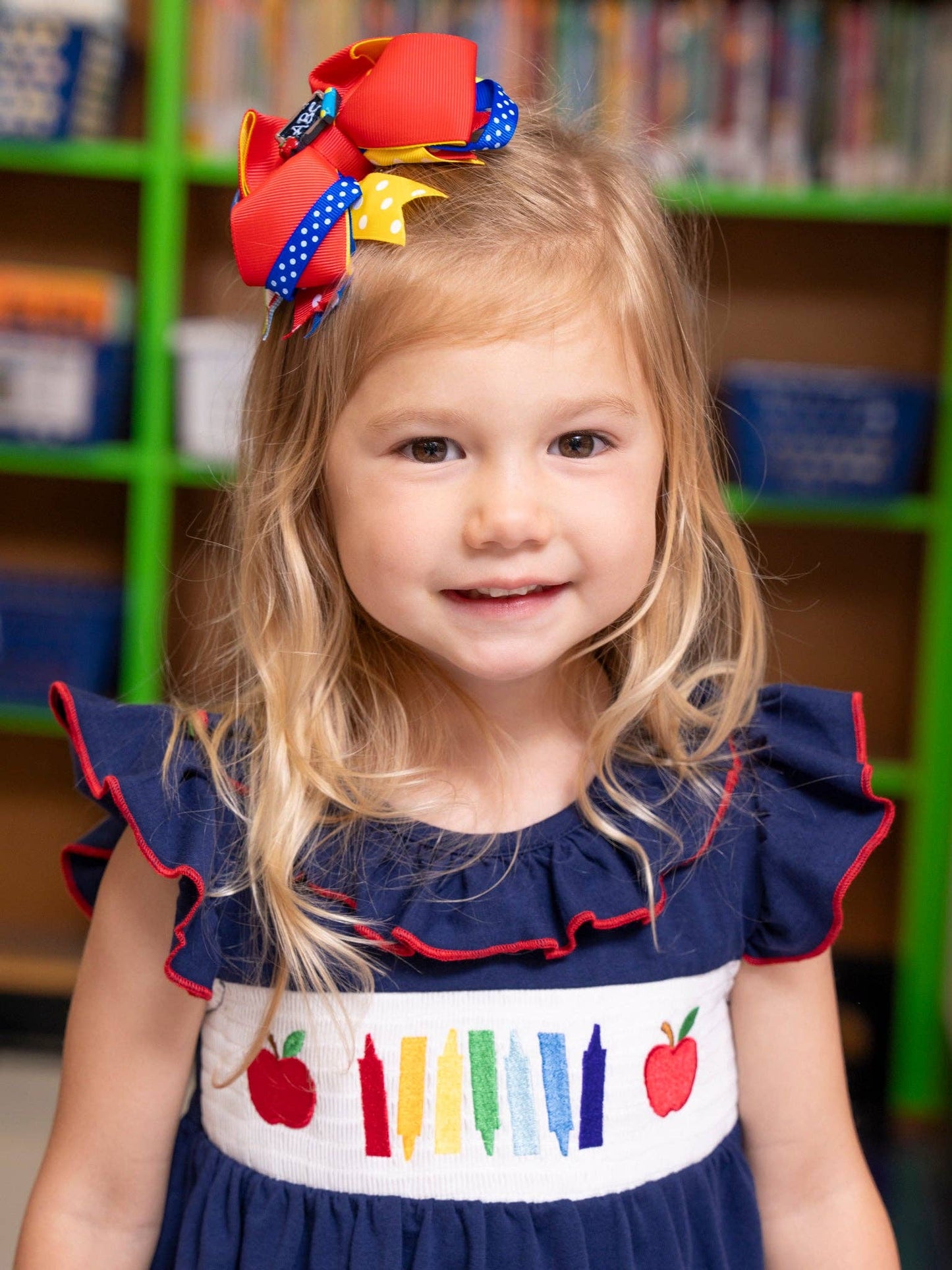 Ribbon Bow in Red Class in Session- Girls Accessories