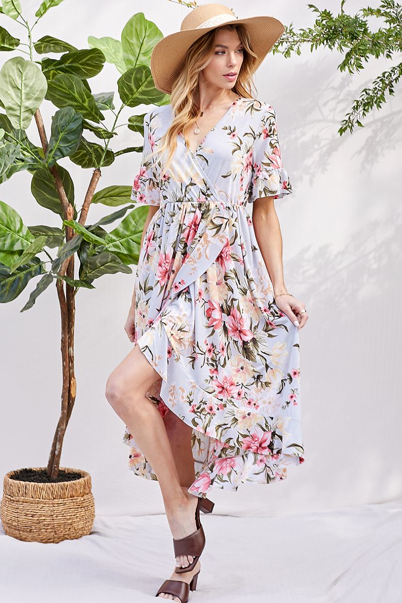 Sallee Dress in Dusty Blue- Misses (S-L)