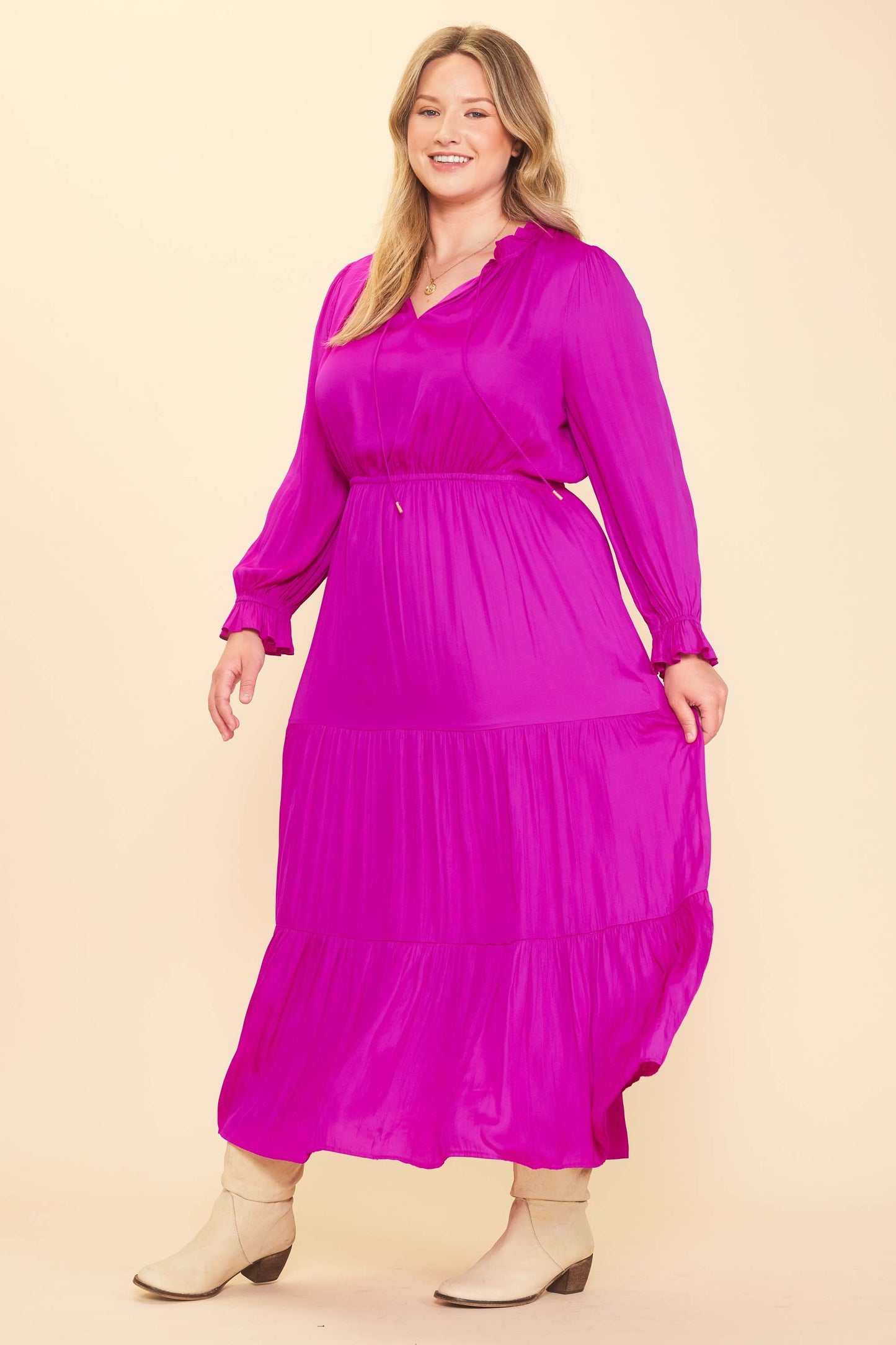 Kelli Dress in Orchid- Plus (3X)