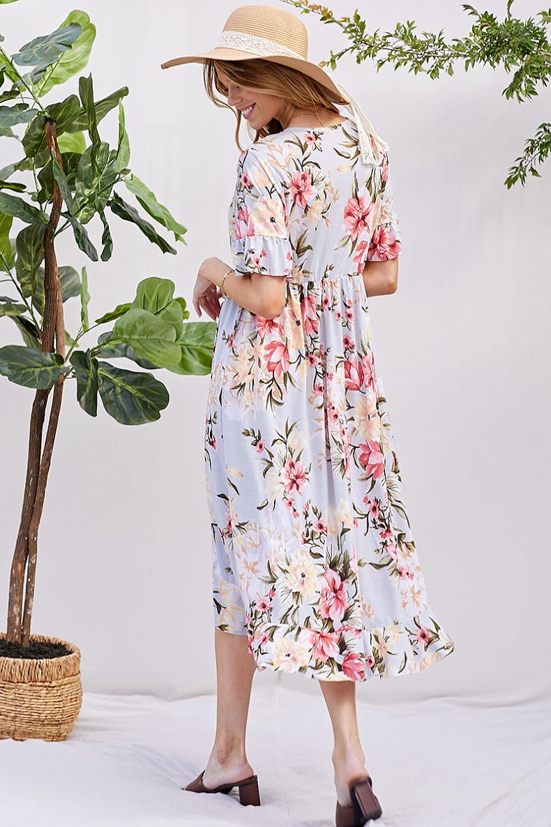 Sallee Dress in Dusty Blue- Misses (S-L)