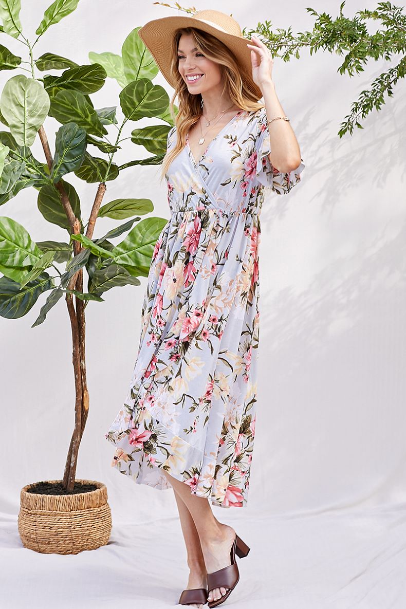 Sallee Dress in Dusty Blue- Misses (S-L)