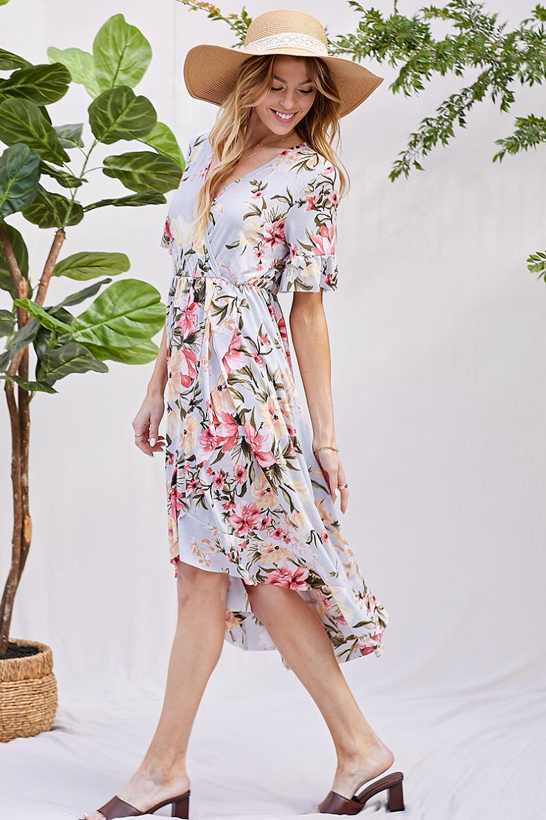 Sallee Dress in Dusty Blue- Misses (S-L)