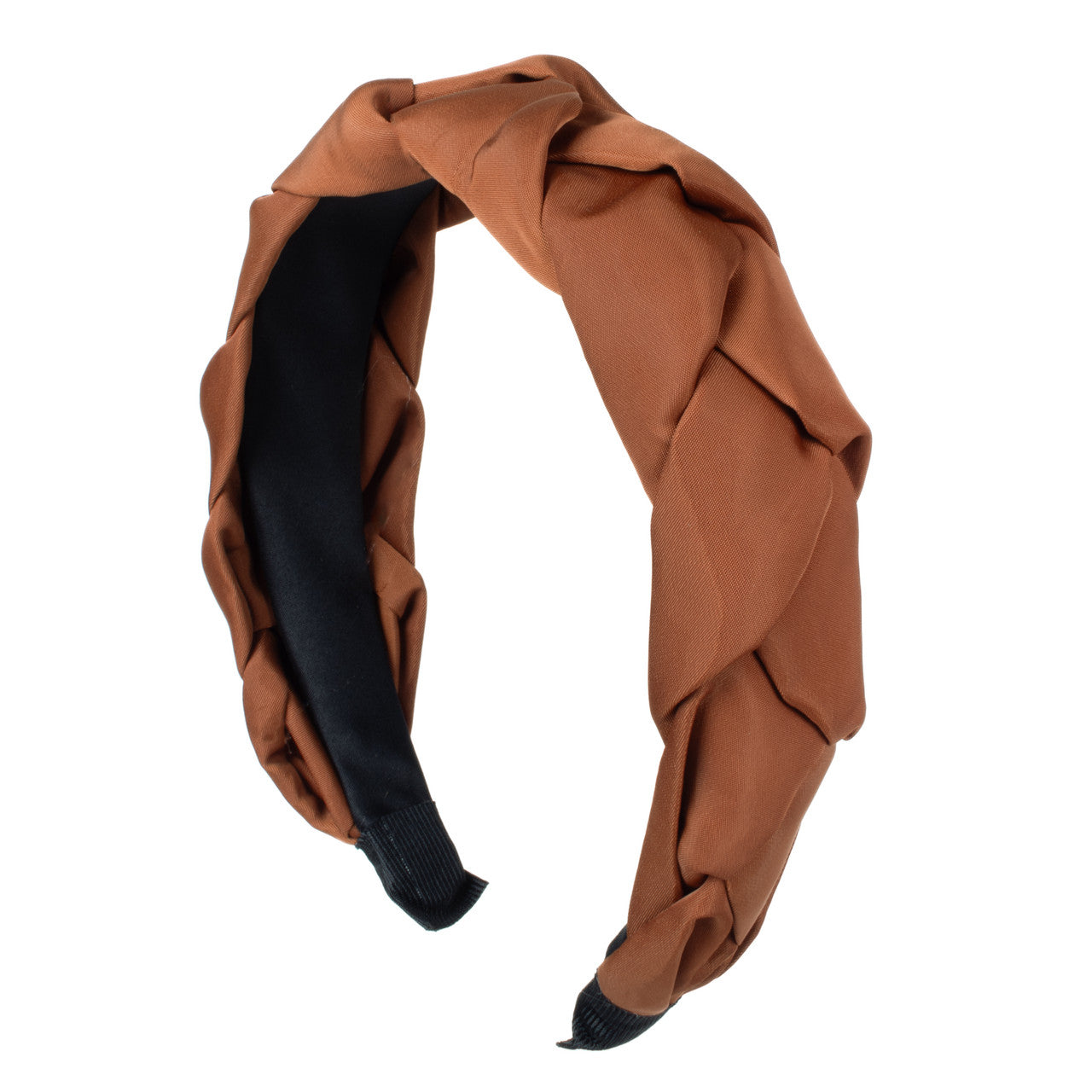 Chic Wide Braided Headband in Brown