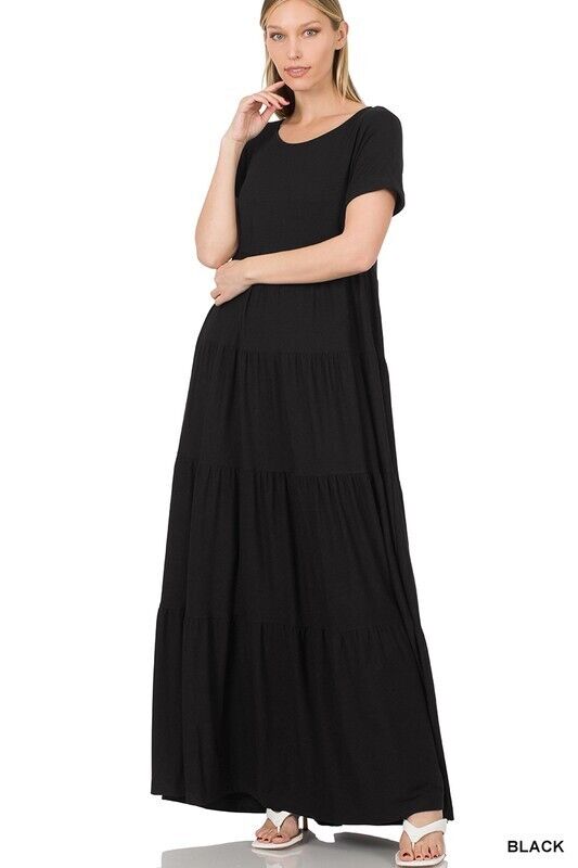 Lulu Maxi Dress in Black- Misses (S-XL)