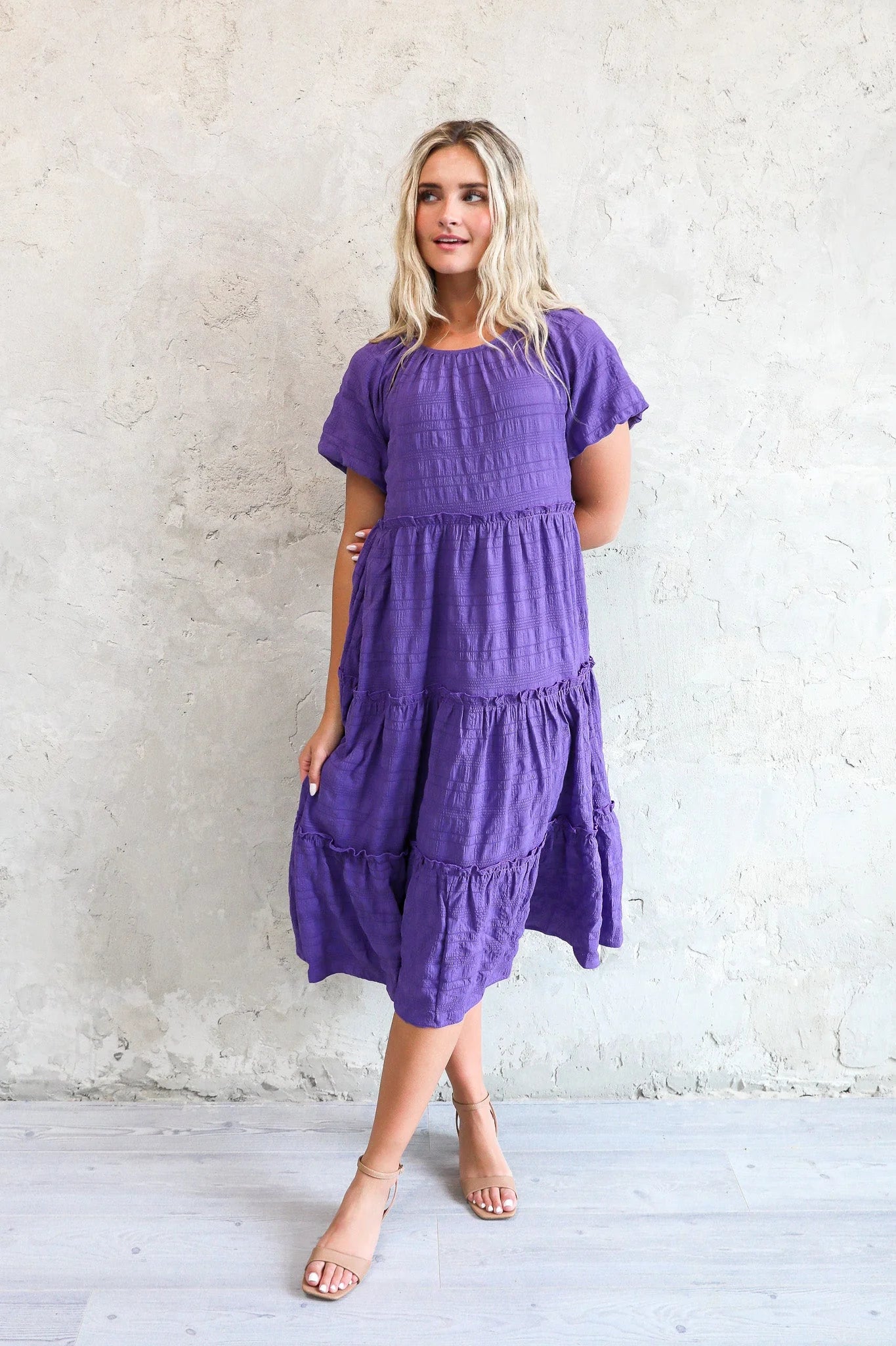 Serena Dress in Dahlia Purple- Misses & Plus (S,M,3X,4X)