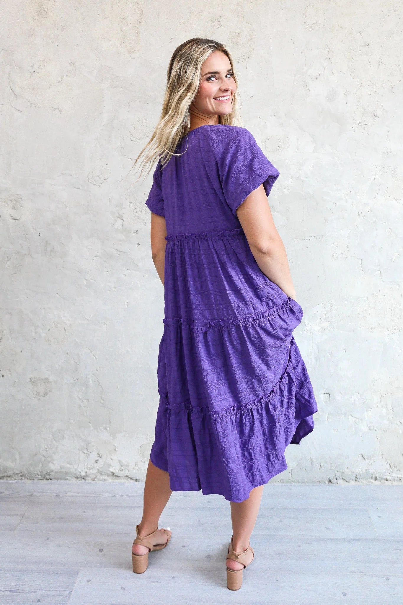 Serena Dress in Dahlia Purple- Misses & Plus (S-4X)