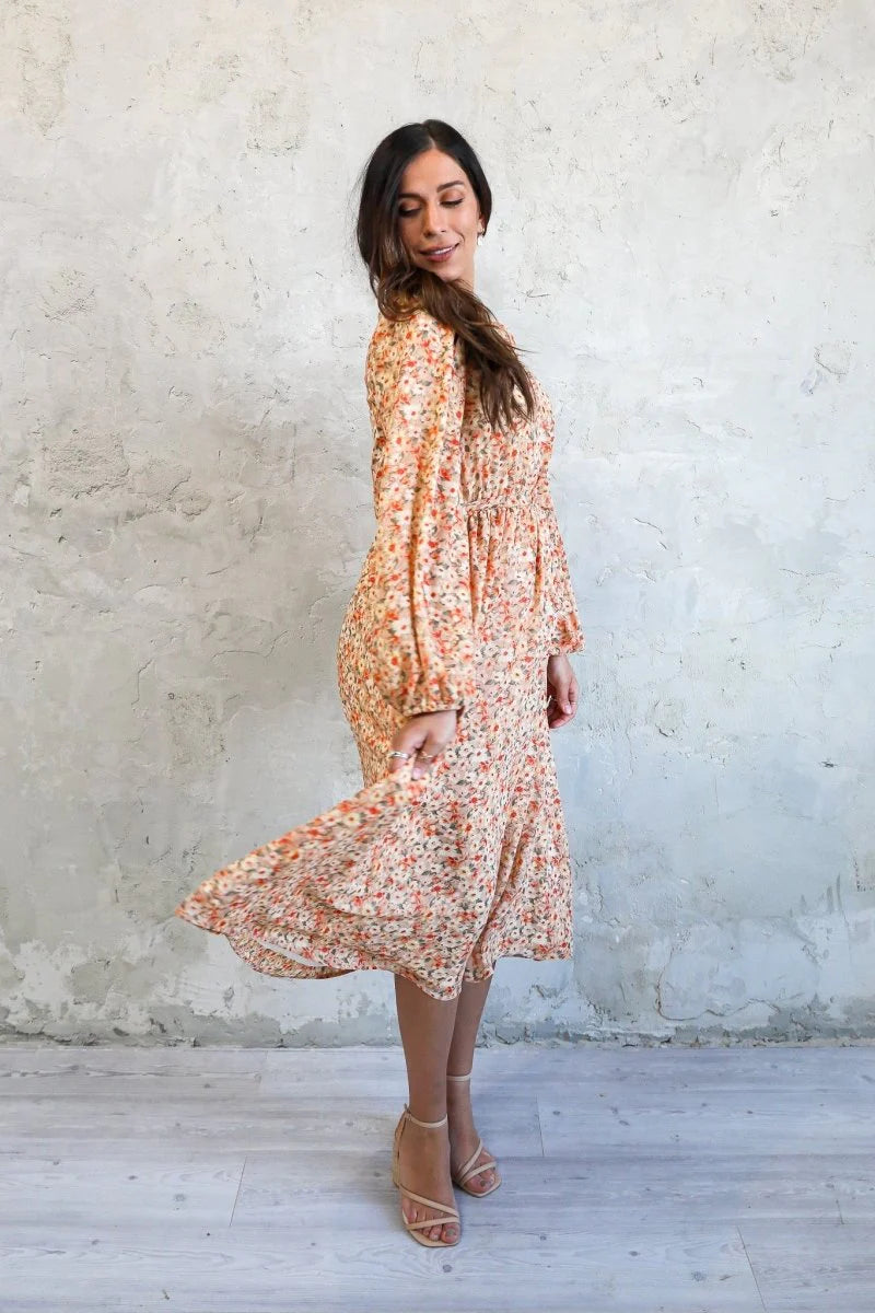 Lark Dress in Apricot Gelato- Misses & Plus (S-2X)