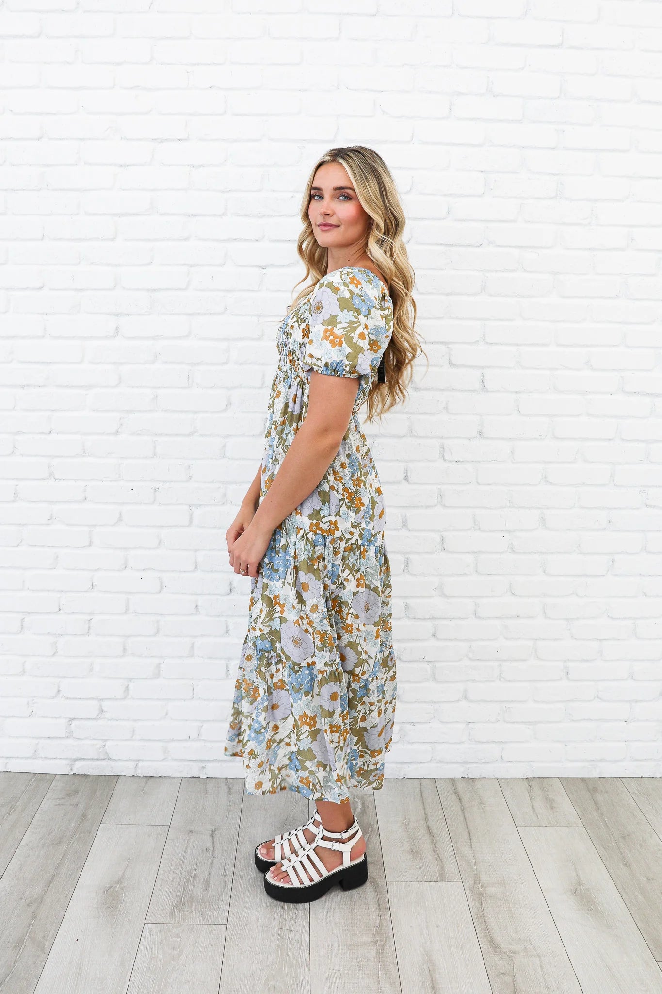 Indy Dress in Retro Blue- Misses & Plus (L-XL)