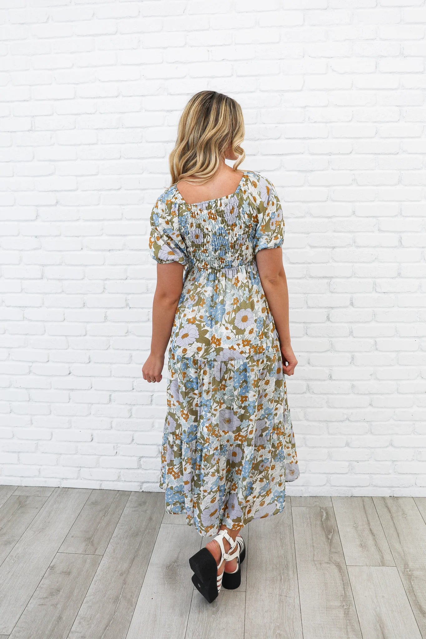 Indy Dress in Retro Blue- Misses & Plus (L-XL)