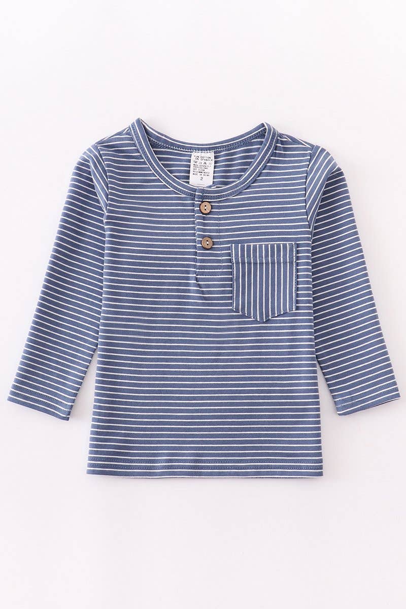 Calvin Shirt in Navy- Boys (6M, 12M, 6)