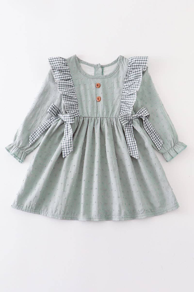 Beatrice Dress in Green- Girls (3-7)