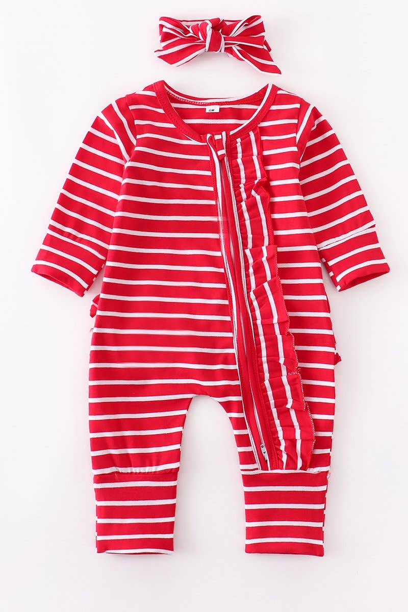 Harlee Romper in Red- Infants