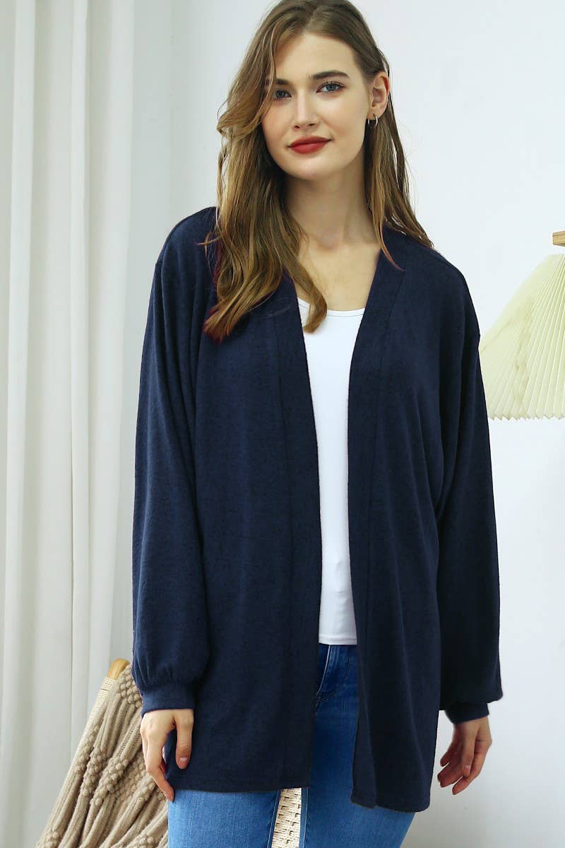 Zayla Cardigan in Navy- Misses and Plus (S-M,XL-2X)