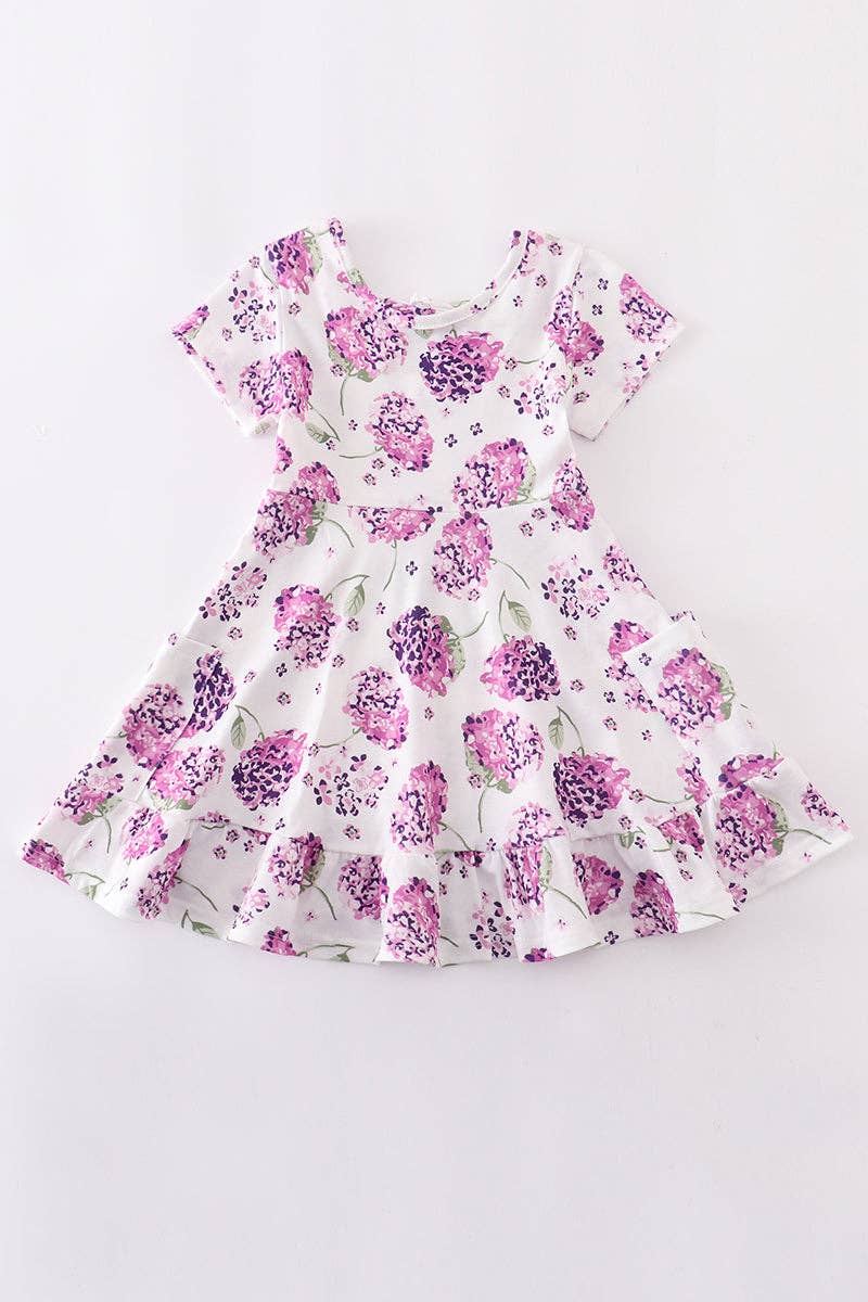 Hydrangea Dress in Purple- Girls