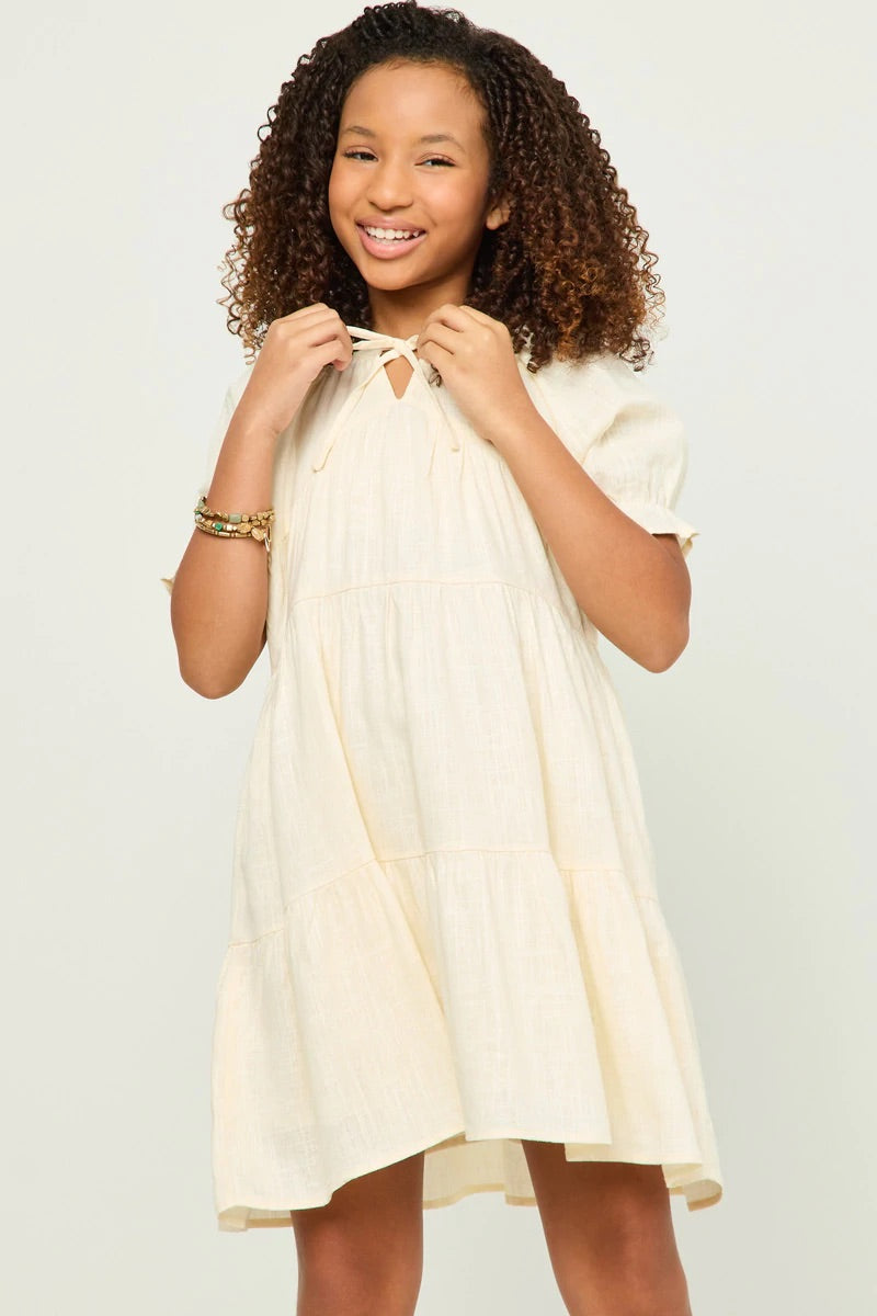 Ivory top modest dress