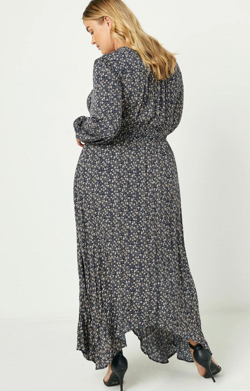 Seraphina Dress in Navy- Plus (1X-2X)