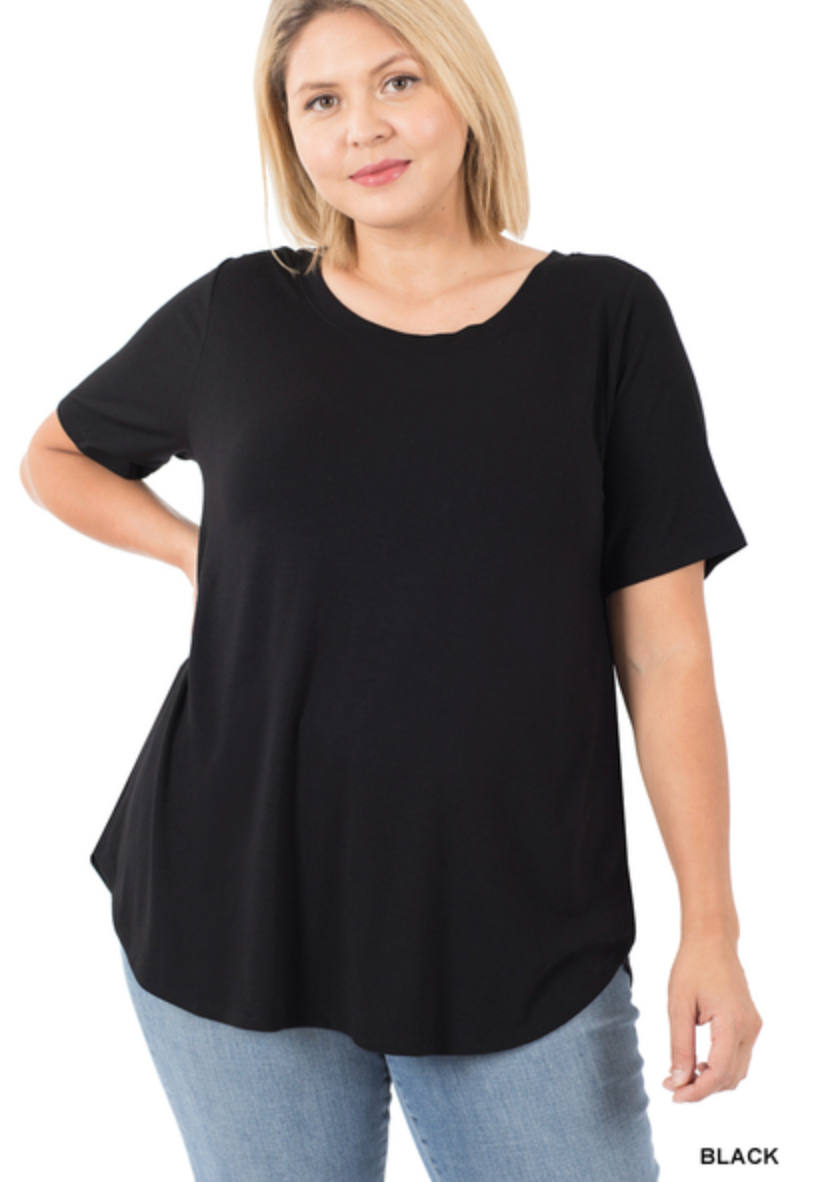 Gladys Top in Black- Plus