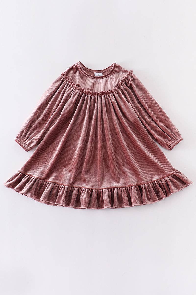 Anatasia Dress in Brown- Girls (12M-7)