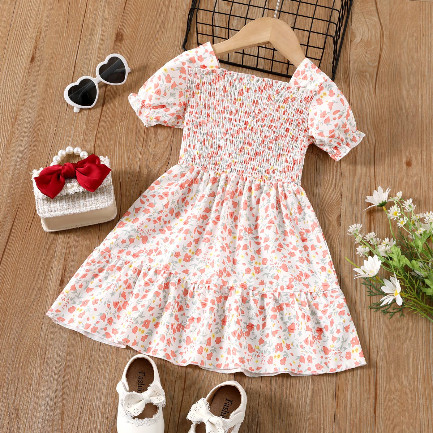 Eva Dress in Orange- Girls (2T-5/6T)
