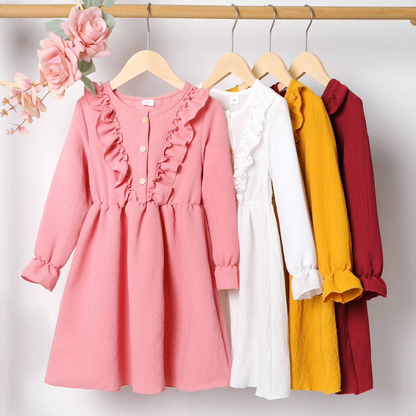 Helen Dress in WineRed- Girls (5/6-11/12)